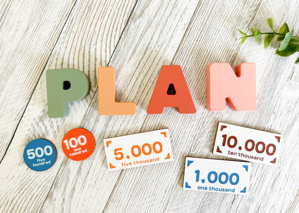 プランと書かれたブロック